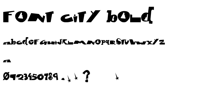 font city Bold font